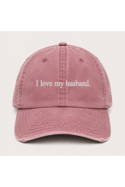 WeavedCo "I Love My Husband" Embroidered Vintage Washed Baseball Cap