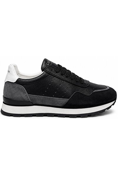 Lufian 111230302 Leo Sneaker Men's Leather Shoes Black