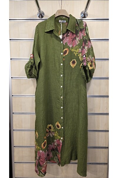 Park Moda Long Linen Shirt Dress