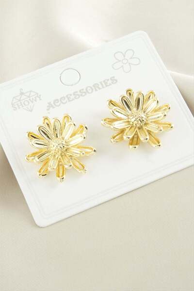 Marsilyan Papatya Metal Earrings Ilkel-Bjt940