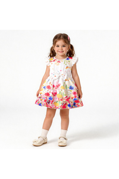 nannie Rochie de fete Catalina cu floricele - 6-7 ani