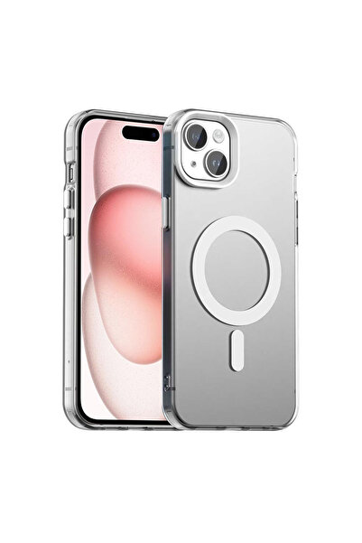 Techsuit Husa pentru iPhone 15 Plus, CandyCase MagSafe, protectie antisoc, alb