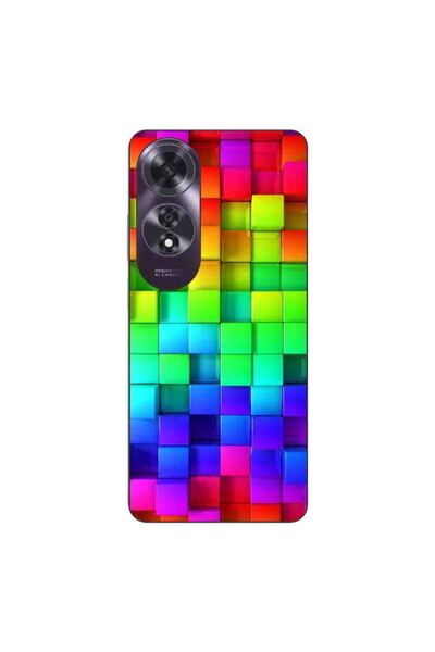 OEM Husa compatibila cu Oppo A60 4G Silicon Gel Tpu Model Colorful Cubes