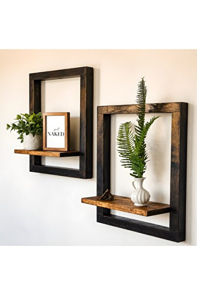 Kdhome Set 2 Rafturi Din Lemn WoodCraft, Living, Hol, Bucatarie, Etajera, Pol...