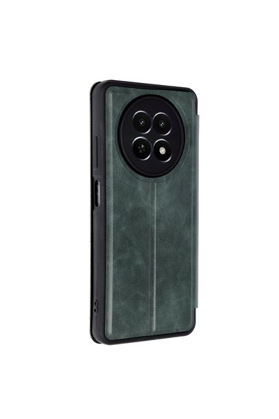 TakÇalıştır Realme 12 5g Compatible Case Flip Cover - Dark Green