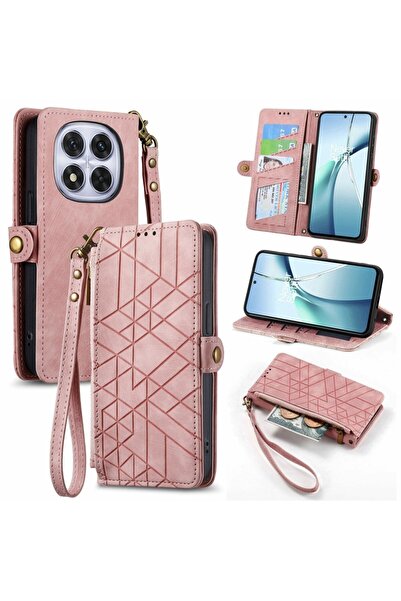 sscase Geometry Zipper Θήκη Πορτοφόλι Pink (Xiaomi Redmi Note 15 Pro Plus 5G/...