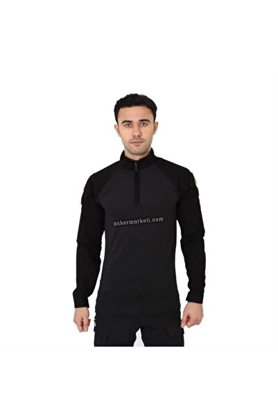KORDAK Siyah Taktik Combat Tişört – Combat Tactical Gömlek