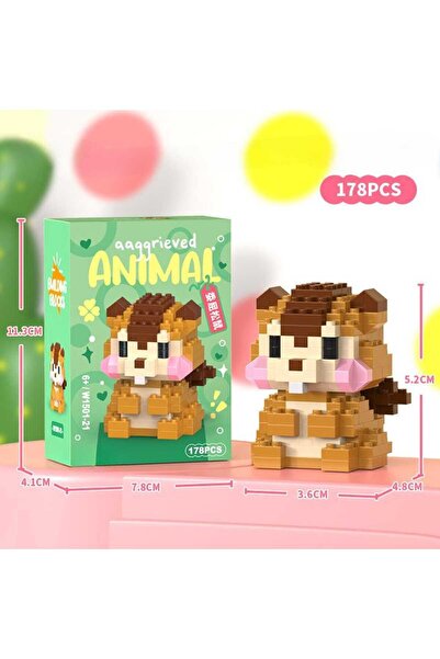 womi Animal Serisi Sevimli Sincap Blok Yapı Taşı Figür