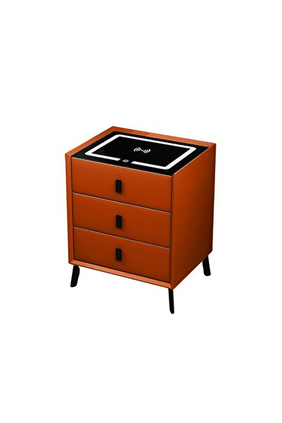 Smart Heater & Cooler Noptieră inteligentă cu încărcare wireless, iluminare L...