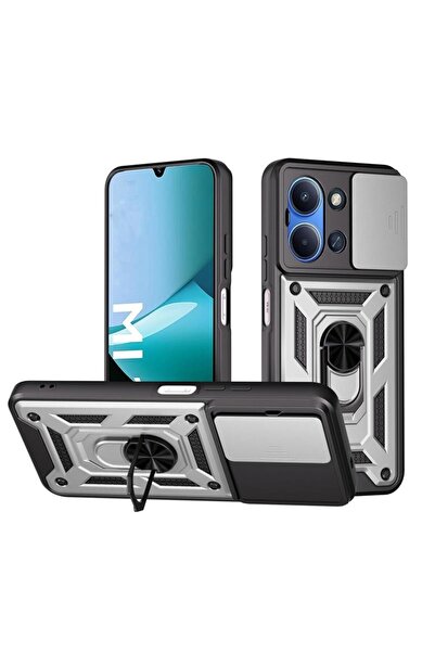 sscase Sliding Camera Σκληρή Θήκη με Δαχτυλίδι Silver (Xiaomi Redmi 15C 4G-5G...