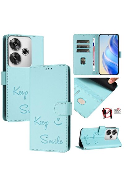 sscase Smile Θήκη Πορτοφόλι Mint Green (Xiaomi Poco F6 5G)