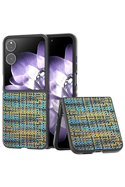 sscase Plaid Texture Σκληρή Θήκη Gold/Black (Xiaomi Mix Flip 5G)