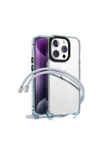 sscase Crystal Clear Θήκη Σιλικόνης με Λουράκι Light Blue (Apple iPhone 15 Pr...