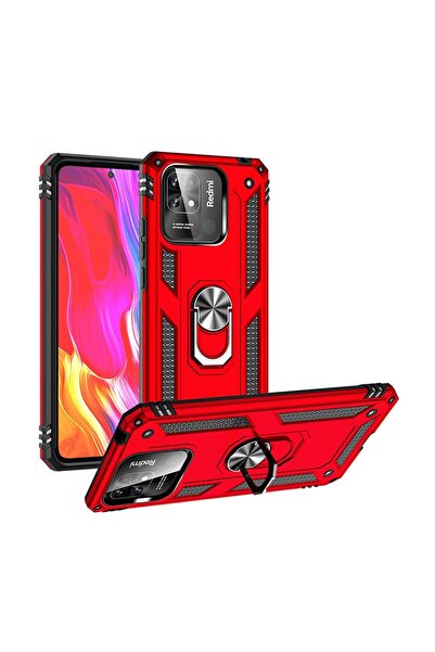 sscase 360 Degree Rotating Holder Σκληρή Θήκη με Δαχτυλίδι Red (Xiaomi Redmi ...