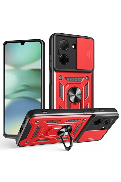 sscase Sliding Camera Σκληρή Θήκη με Δαχτυλίδι Red (Xiaomi Redmi A5 4G/Poco C...