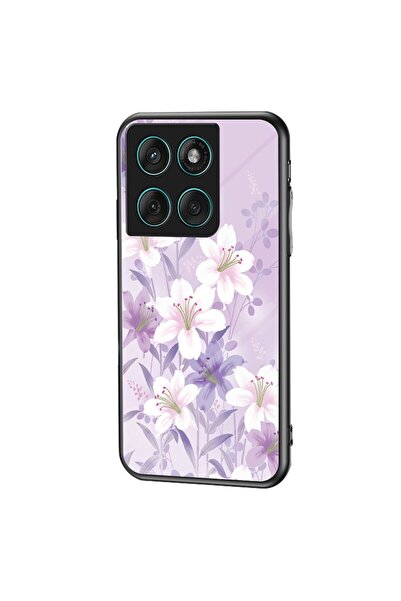 sscase Floral Σκληρή Θήκη με Τζάμι Purple Magnolia (Motorola Edge 60 5G / Edg...