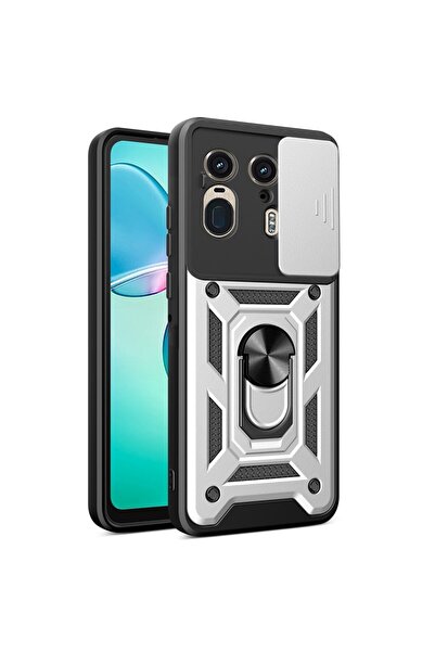 sscase Sliding Camera Σκληρή Θήκη με Δαχτυλίδι Silver (Motorola Edge 50 Ultra...