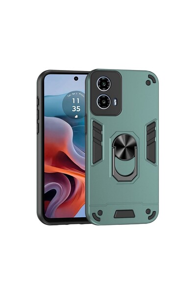 sscase Armour Series Σκληρή Θήκη με Δαχτυλίδι Green (Motorola Moto G34 5G)