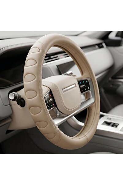 Auto Family FZE Premium Leather Steering Wheel Cover 15 inches(37-38cm) – Uni...