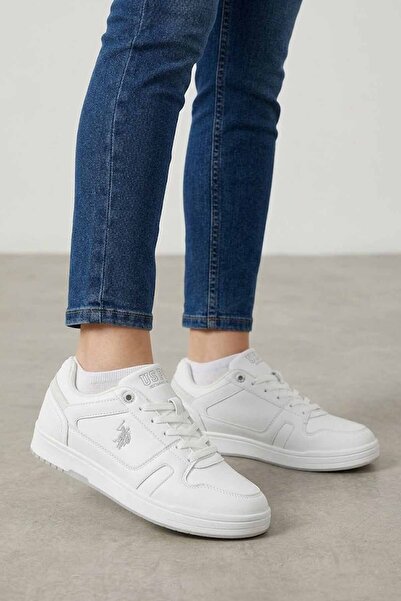 U.S. Polo Assn. Kadın Beyaz Spor Ayakkabı Günlük Yürüyüş Sneaker Hafif Rahat ...