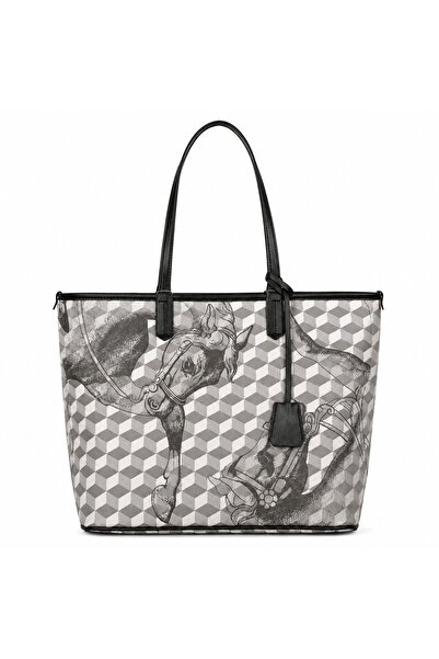 Generic Designer-Inspired Geometric Horse Tote Bag