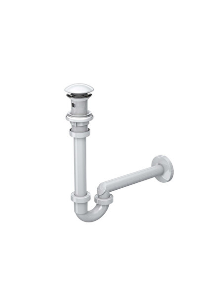 Casa Stile Sifon lavoar 220444 alb cu PP, clic-clac, cap ceramic, 250–250