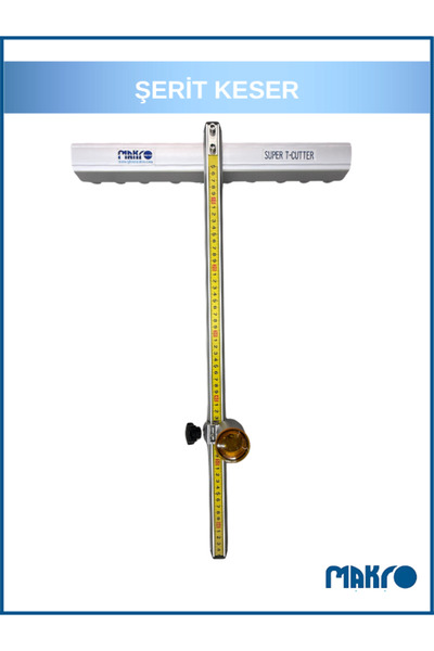 GLASSMAKRO Tekerlekli Cam Kesme Şerit Keser T- Keser 60 CM