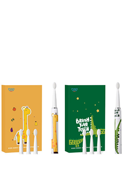 JTF Promo Pack Electric Toothbrushes for Kids (Yellow + Green)