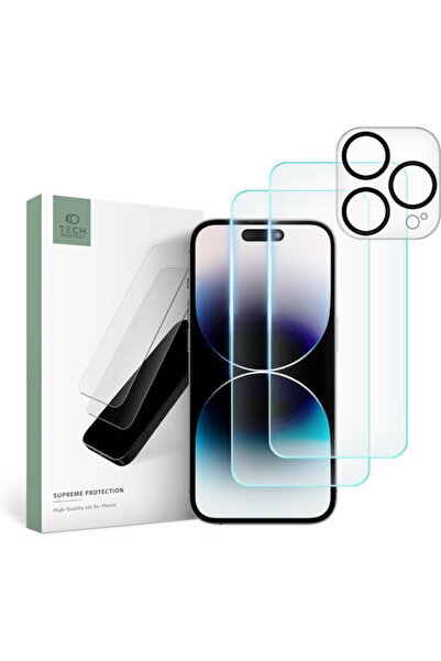 Tech-Protect Supreme Set Σκληρυμένο Γυαλί 2 τεμάχια (iPhone 15 Pro Max)