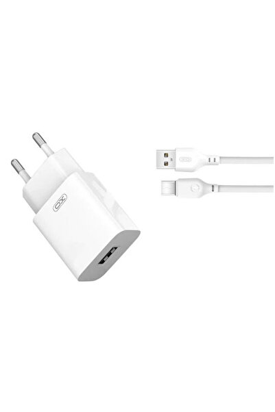 Xo Φορτιστής με θύρα USB-A και καλώδιο USB-C, Λευκός (L99)