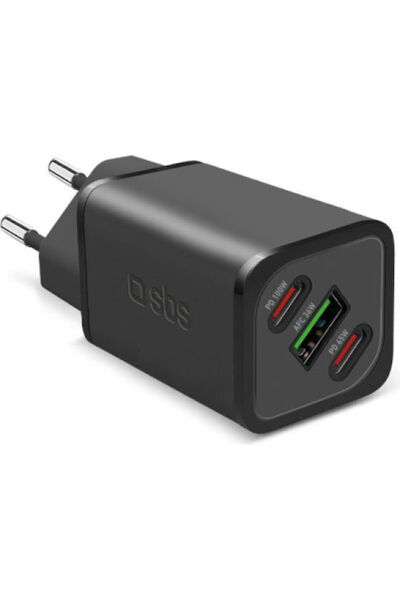 SBS Φορτιστής Χωρίς Καλώδιο GaN 100W Power Delivery Μαύρο (GANUSB2CPD100W)