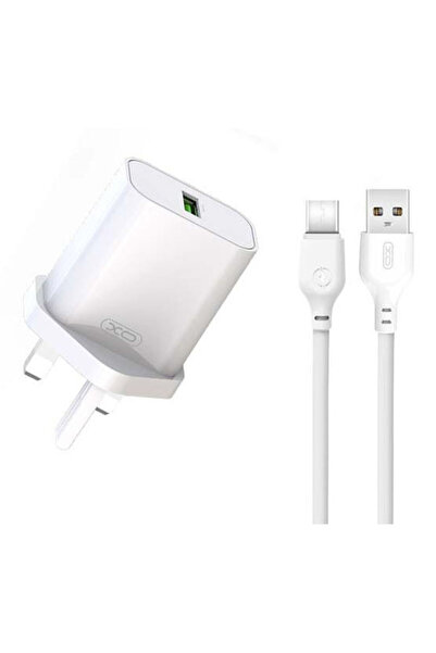 Xo Φορτιστής GaN με Θύρα USB-A και Καλώδιο USB-C 18W Quick Charge 3.0 Λευκό (...