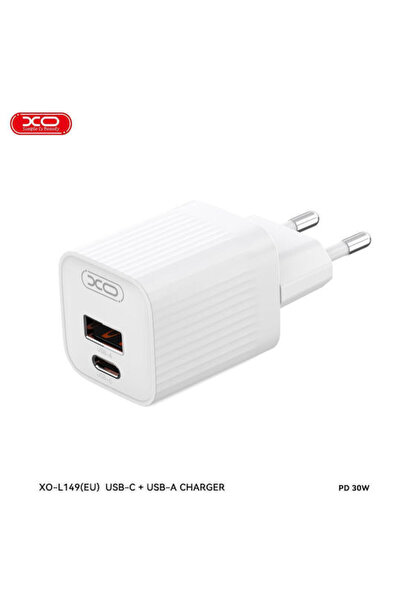 Xo Φορτιστής χωρίς καλώδιο με θύρα USB-A και θύρα USB-C, 30W Quick Charge 3.0...