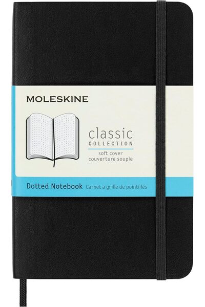 Moleskine Classic Notebook, Flexible Cover, Pocket (3.5 x 5.5 inch) Dotted, 1...