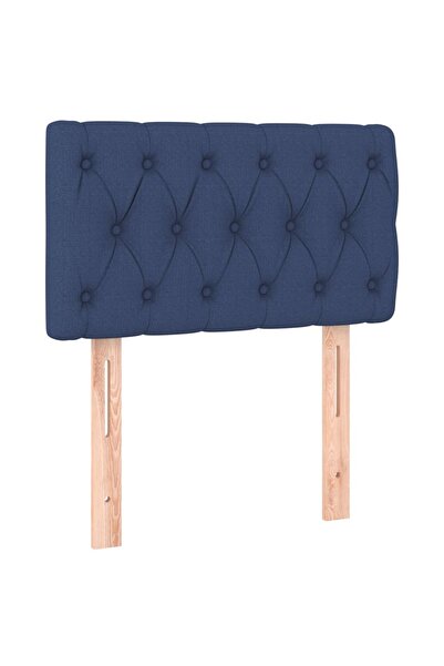 vidaxl Tăblie de pat, albastru, 80x7x78/88 cm, textil