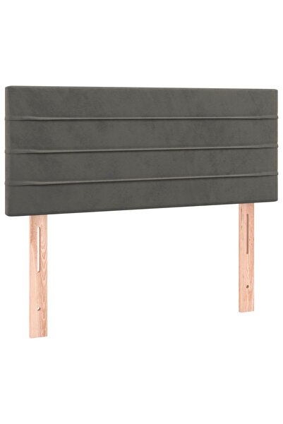 vidaxl Tăblie de pat, gri închis, 90x5x78/88 cm, catifea