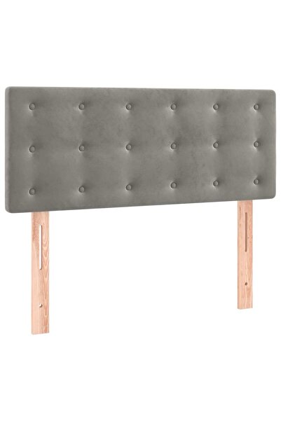 vidaxl Tăblie de pat, gri deschis, 90x5x78/88 cm, catifea