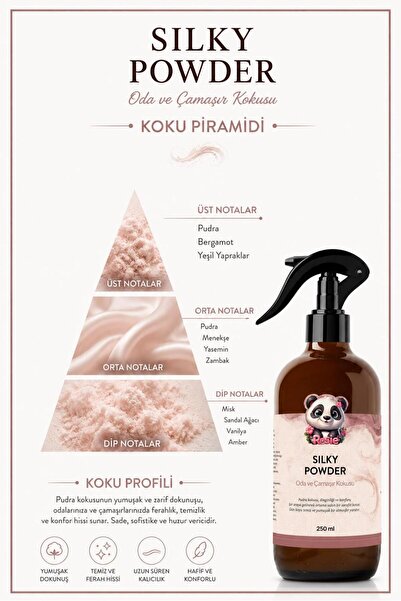 Rosie 3 adet Silky Powder Oda ve Çamaşır Spreyi 250 ml
