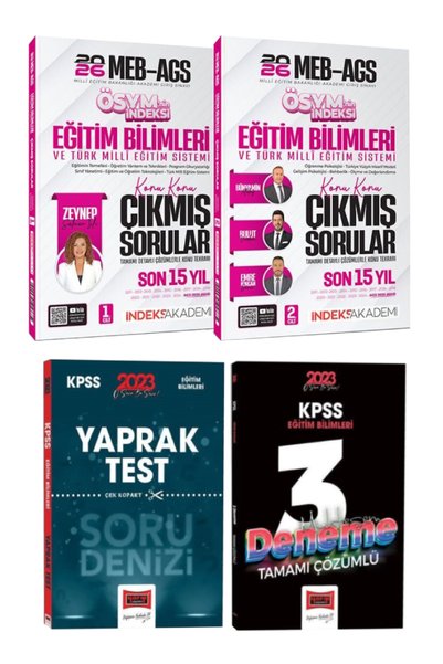 İndeks Akademi 2026 MEB-AGS Eğitim Bilimleri ve Türk Milli Eğitim Sistemi ÖSY...