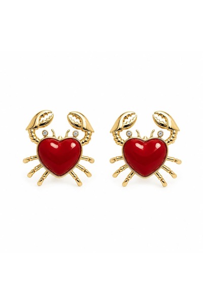 CHARMLUCKY ÖZEL SERİ KALP YENGEÇ KÜPE