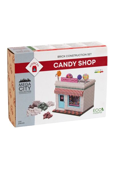 Reducio! Set constructie caramizi - Magazinul de bomboane, 630 piese reutiliz...