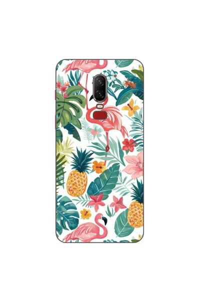 OEM Husa compatibila cu OnePlus 6 Silicon Gel Tpu Model Tropical Pattern