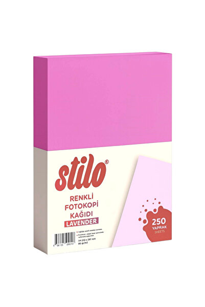 Stilo ورق تصوير ملون A4 250 ورقة 80 جرام لافندر