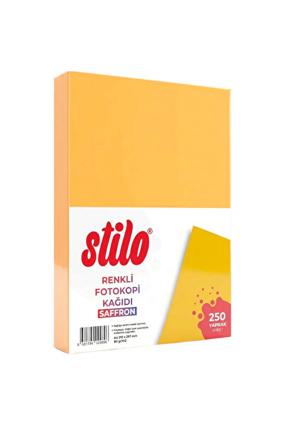 Stilo ورق تصوير ملون A4 250 ورقة 80 جرام زعفران