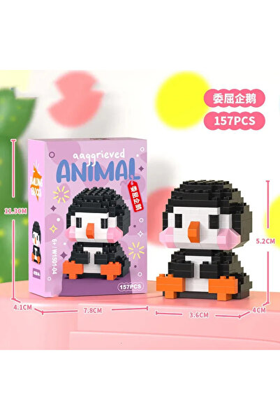 womi Animals Serisi Sevimli Penguen Blok Yapı Taşı Figür