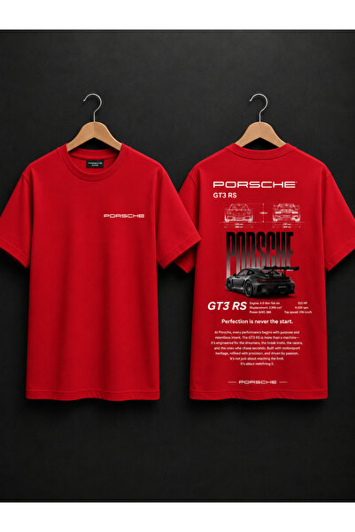 VODEXA Unisex Oversize T-Shirt Porsche Gt3 Printed 100% Cotton T-Shirt Comfor...