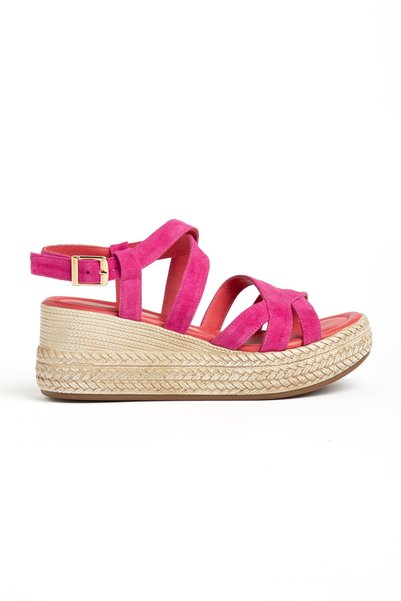 Elile Shoes Genuine Leather Soft Sole Wedge Heel Sandals, Available in Sizes 34-35 and up to Size 41