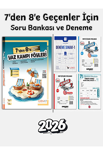 SİNAN KUZUCU YAYINLARI Günay Yayınları 7'Den 8'e LGS Hazırlık Seti