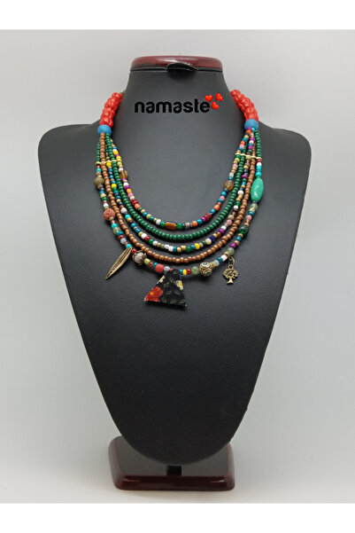 Bozhi Necklace Glass Beads Elegant Gift