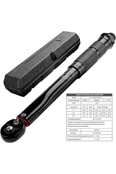 STURME Cheie dinamometrică de 1/4 inch, 5-25 Nm pentru biciclete și motocicle...